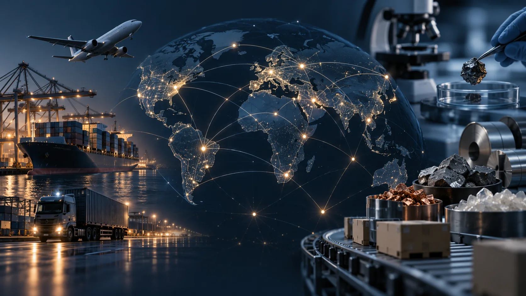 Internationales Netzwerk aus Industrie, Logistik und Materialprüfung